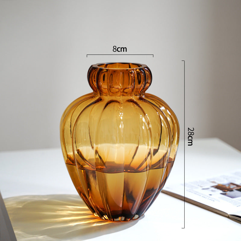 Fàshì zhōnggǔ yānhuī sè bōlí huāpíng 11 Vaso francês vintage de vidro cinza fumê